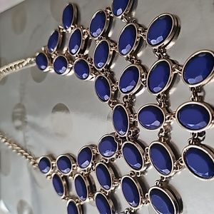Blue Bib statement necklace